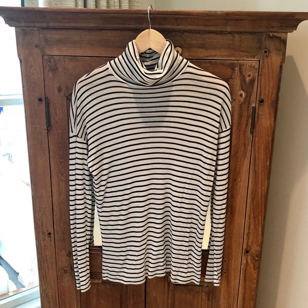 J Crew Striped Turtleneck